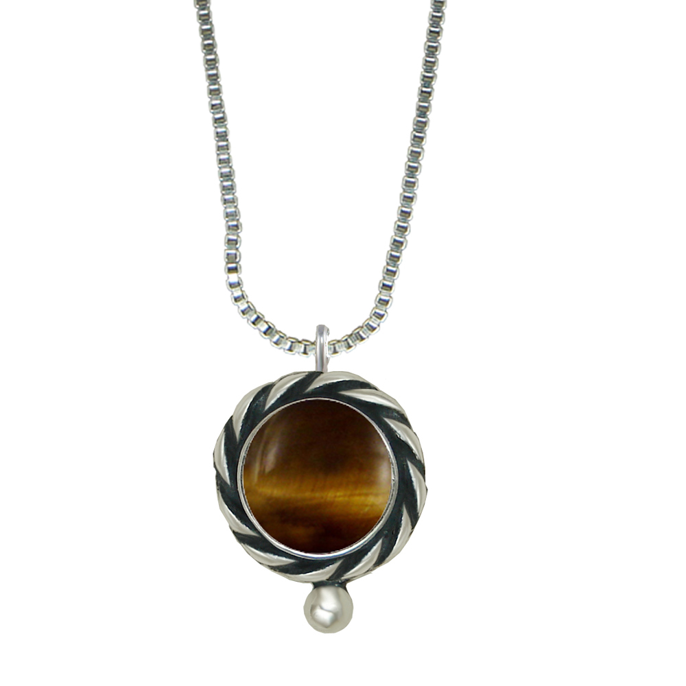 Sterling Silver Little Tiger Eye Pendant Necklace